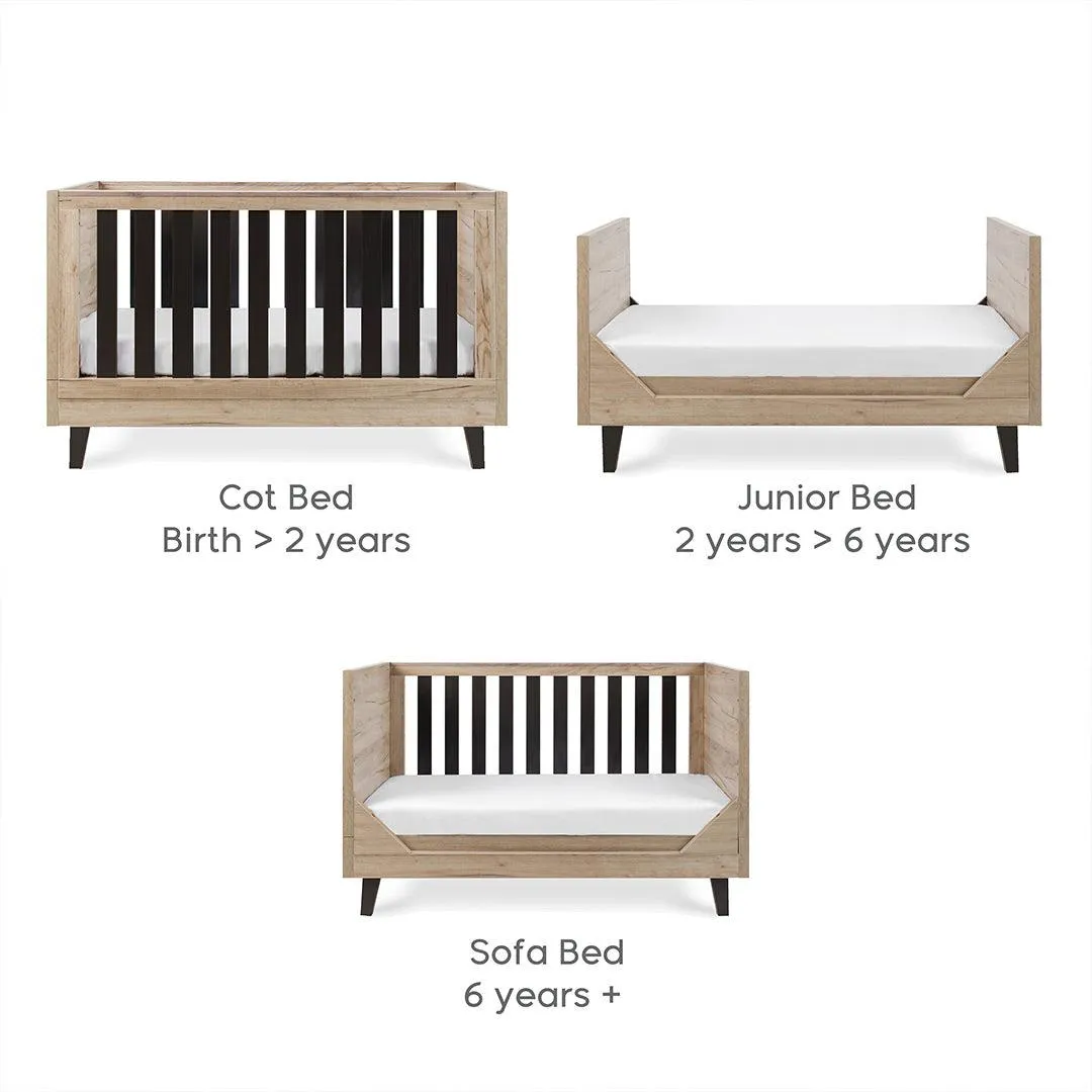 Tutti Bambini Como 3 Piece Room Set - Distressed Oak/Slate Grey