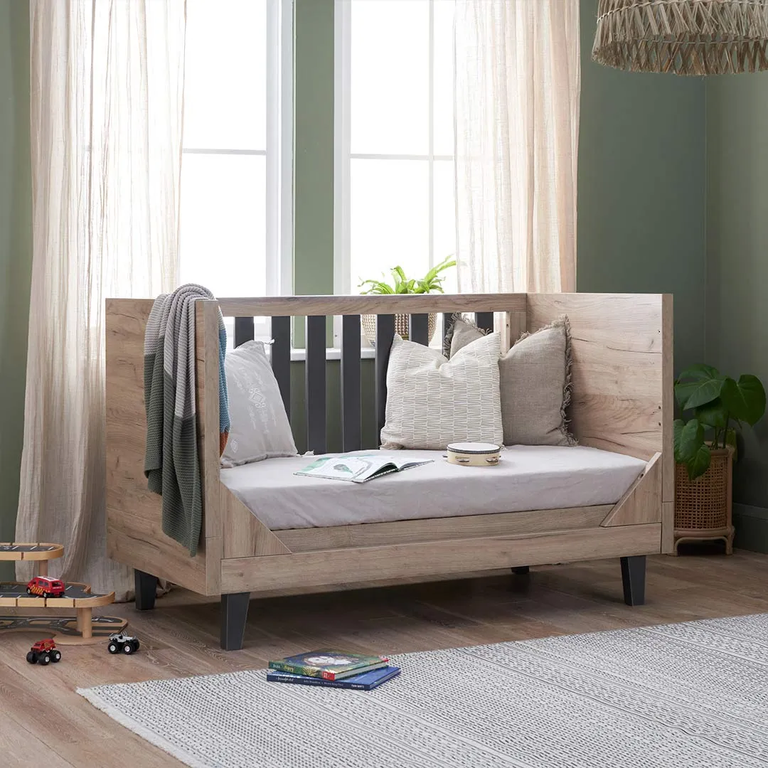 Tutti Bambini Como 3 Piece Room Set - Distressed Oak/Slate Grey