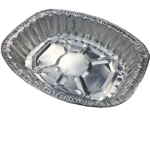 UBL Foil Oval Tray 42 x 28cm 2pk