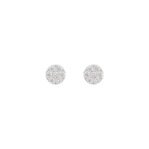 Vienna Cubic Zirconia Stud Earrings | Silver Plated