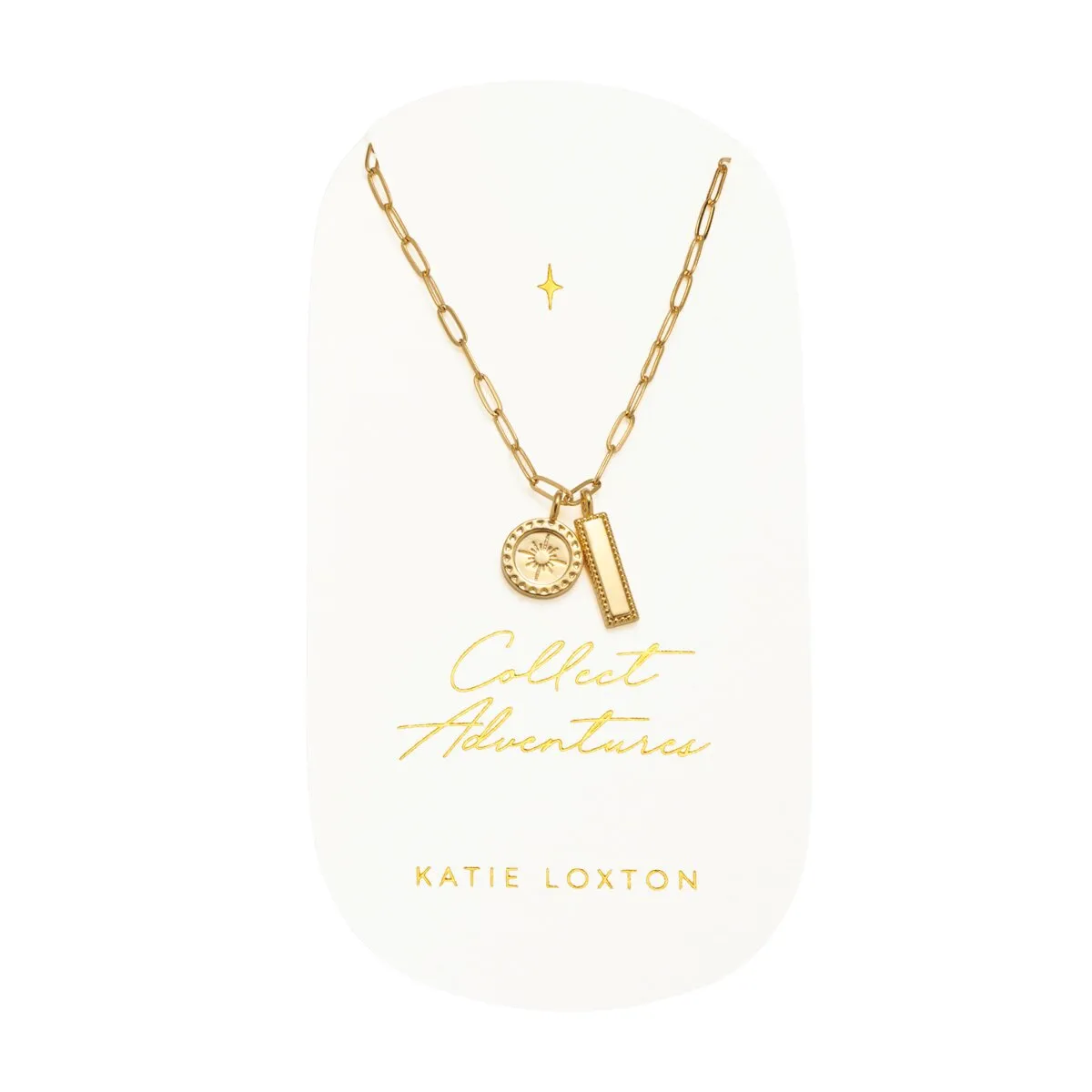 Waterproof 'Collect Adventures' Charm Necklace | Gold Plated