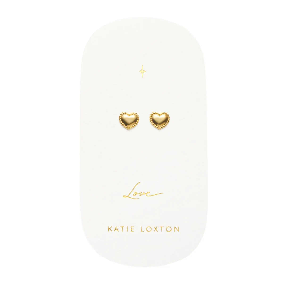 Waterproof 'Love' Heart Earrings | Gold Plated