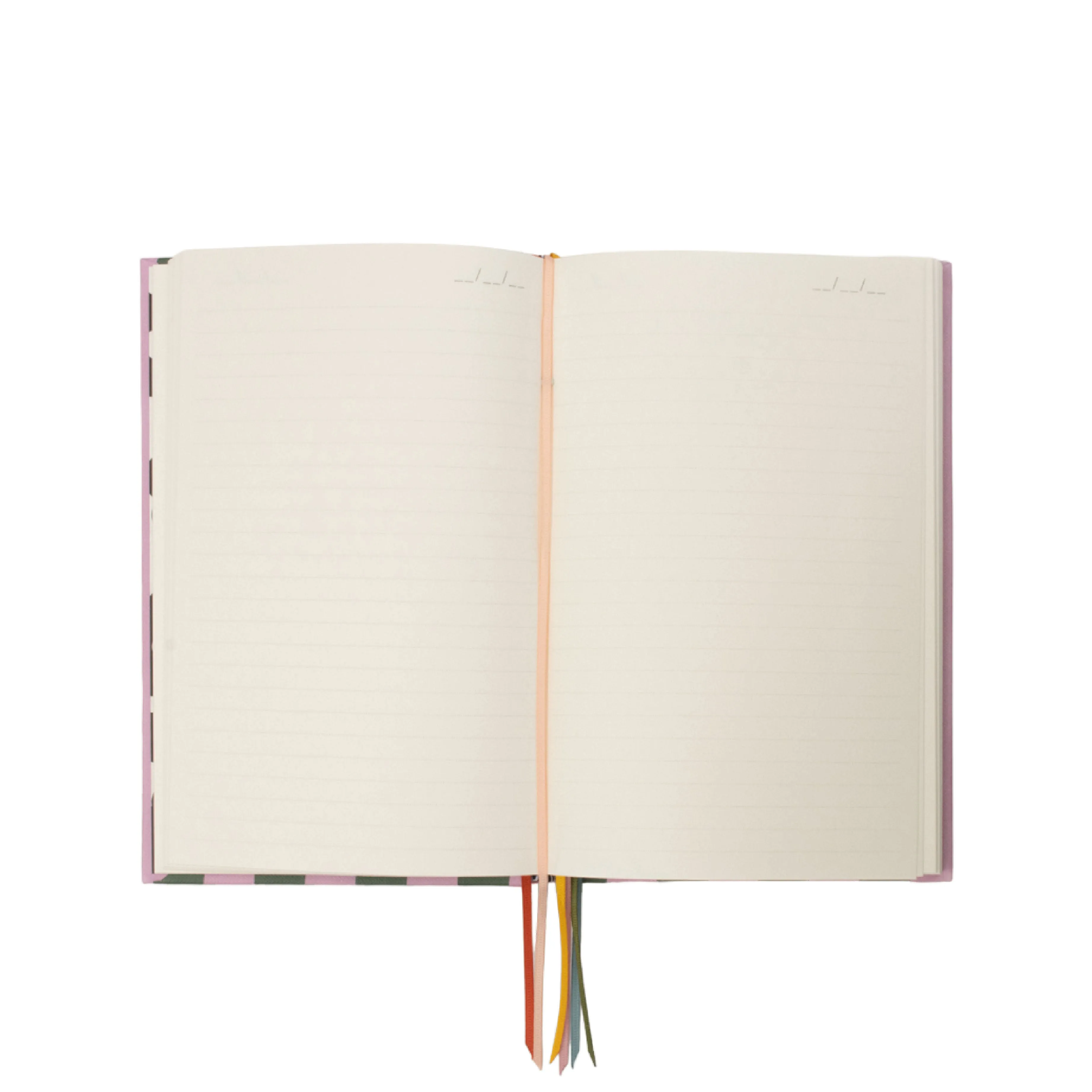 Wave Print Hard Cover Notebook | Lilac/Green