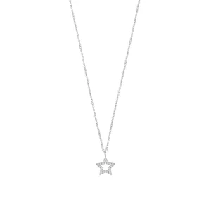 Wish Star Pendant Necklace | Silver Plated with Cubic Zirconia