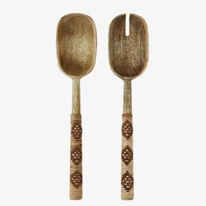 Wooden Serving Set with Cane