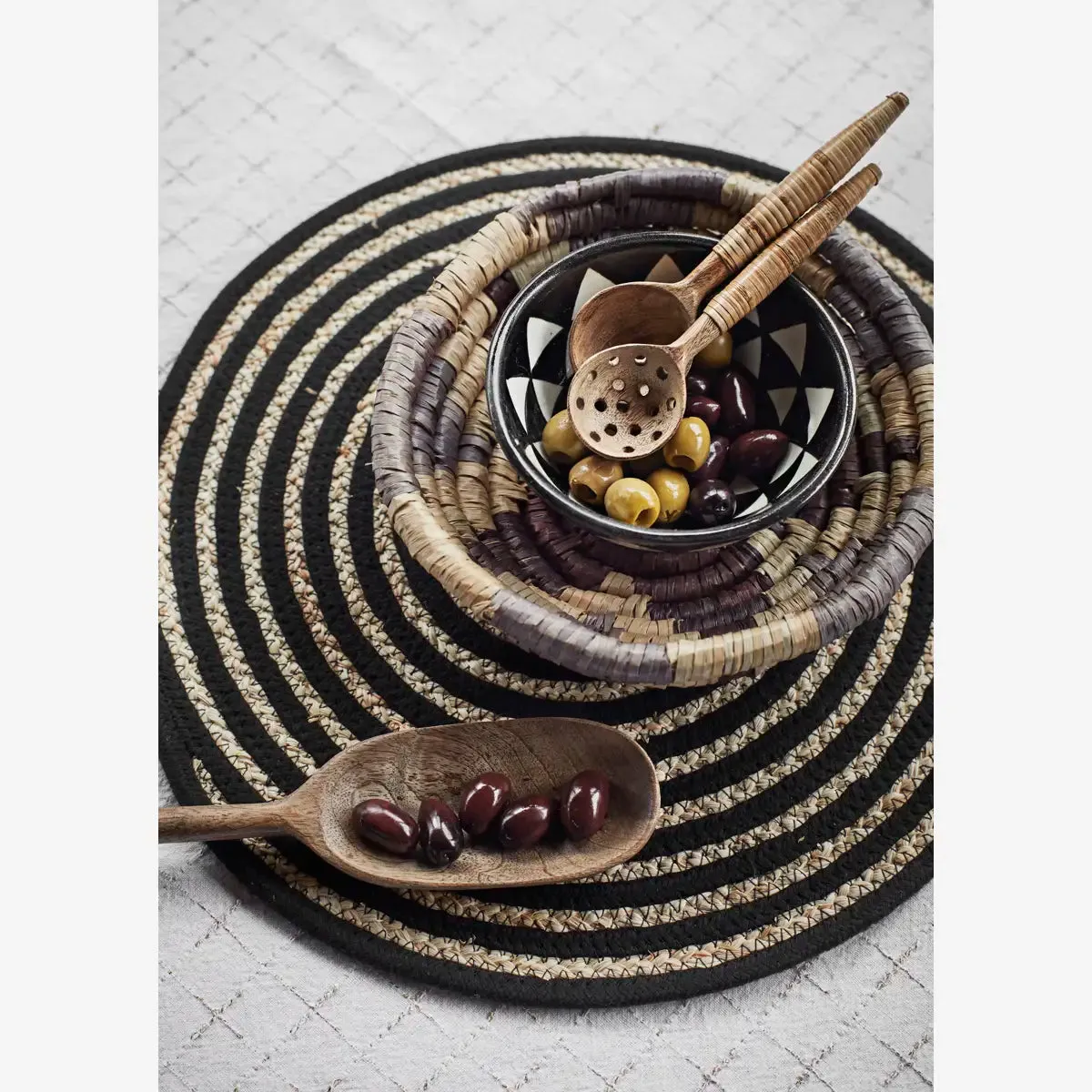 Wooden Spoons with Rattan